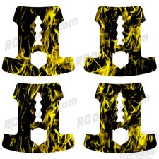 Wrap/Skin For DJI Inspire 1 Battery Wraps 4 Batteries  Yellow Flames