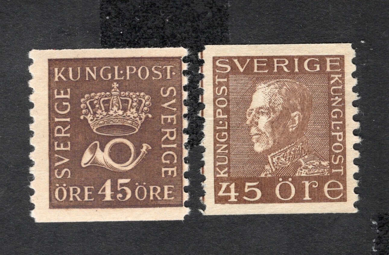 Sweden 1921 stamps Mi#193-94(1) START10%ONLY MH CV=62$