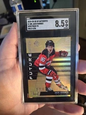 2019 Sp Authentic Jack Hughes Spectrum FX NJ Devils Rookie RC Gold /50 SGC 8.5