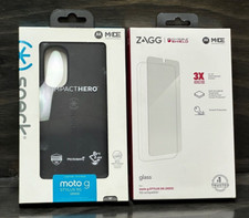 NEW Speck Case  ZAGG Glass Screen Protector for Moto G Stylus 5G 2022 Black