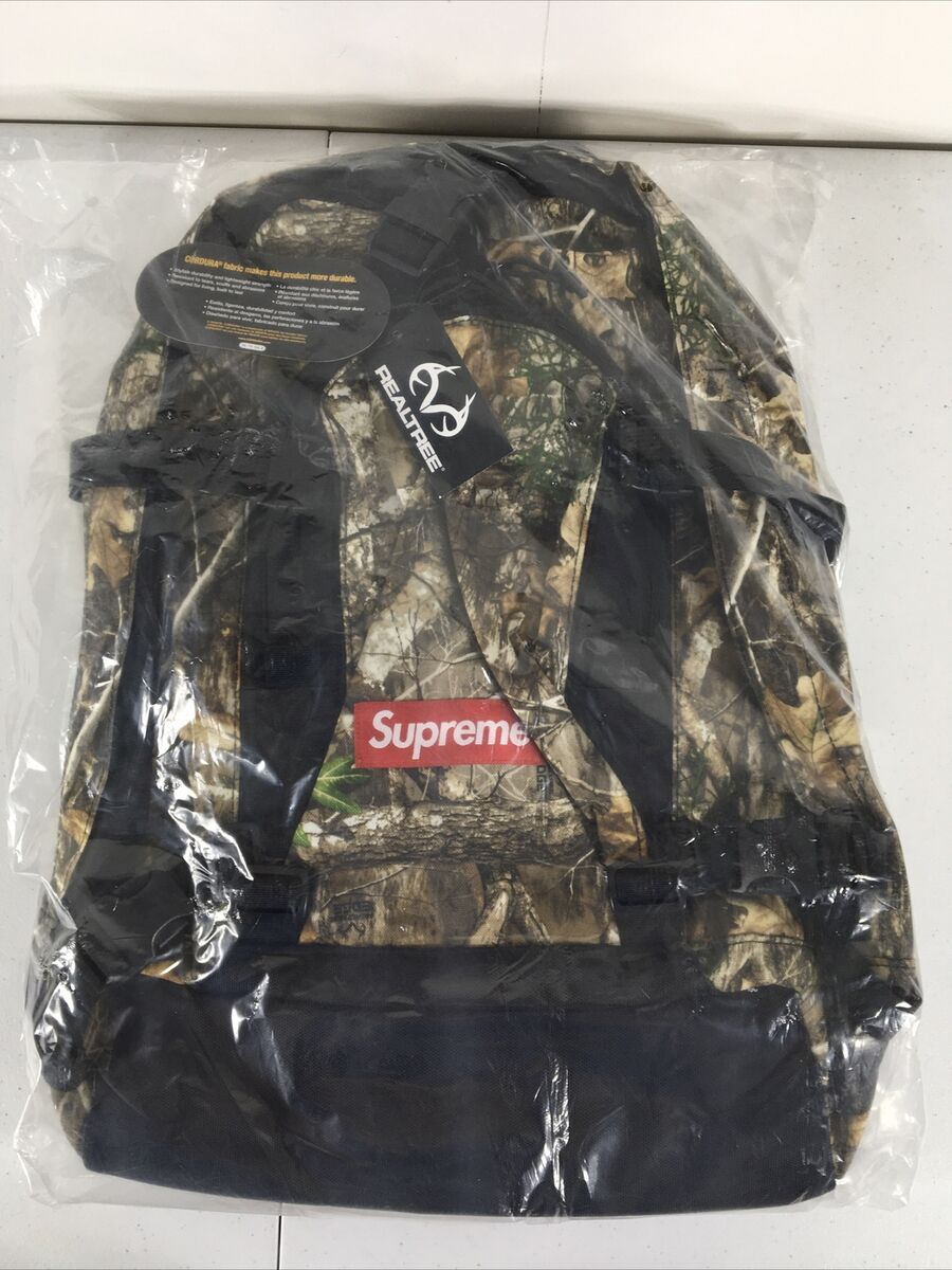 Supreme FW19 Backpack Real Tree Camouflage Camo Box Logo Supreme FW19 Backpack Real Tree Camouflage Camo Box Logo