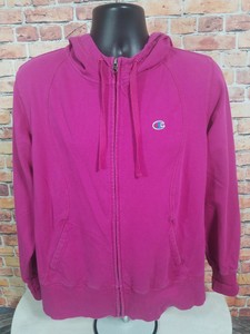 Champion logotipo Academia Treino Full Zip Moletom Com Capuz Feminino Tamanho Xl Stretch Rosa | eBay