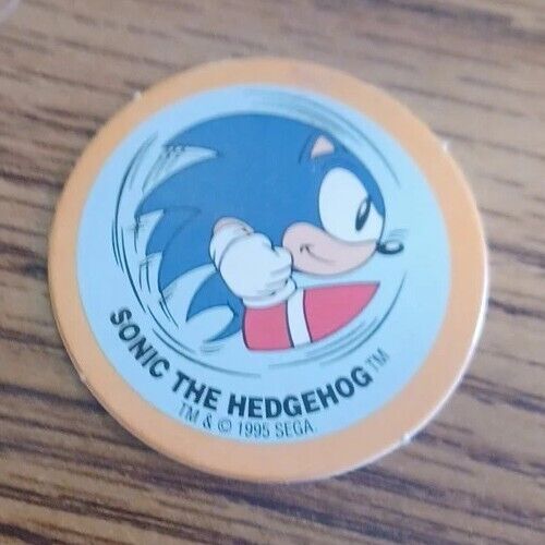 Vintage 1995 Set di 4 Sonic The Hedgehog Pogs Sonic, 2 Knuckles & Princess Sally - Foto 3 di 10