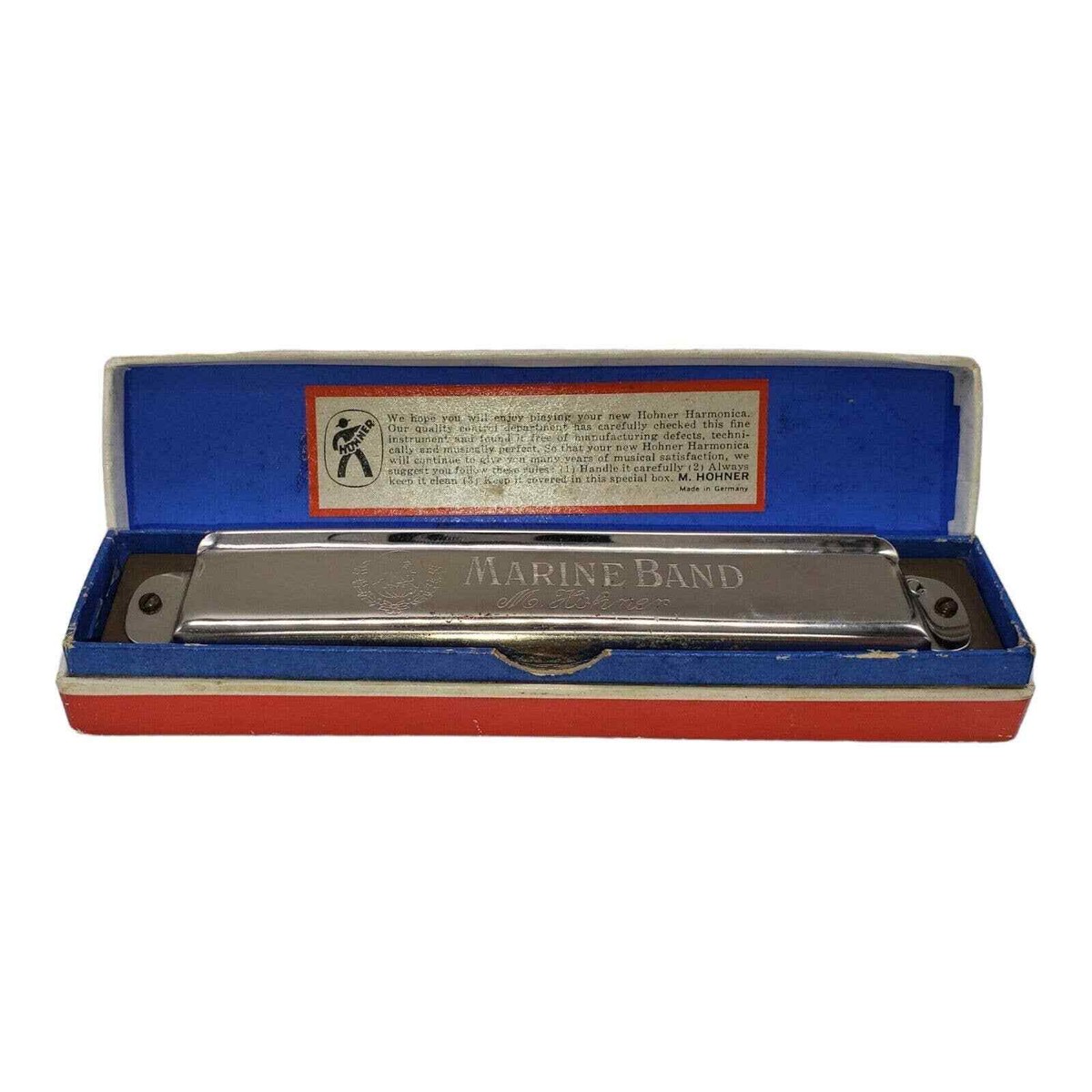 Vintage Marine Band Harmonica by M. Hohner 14 Hole Number