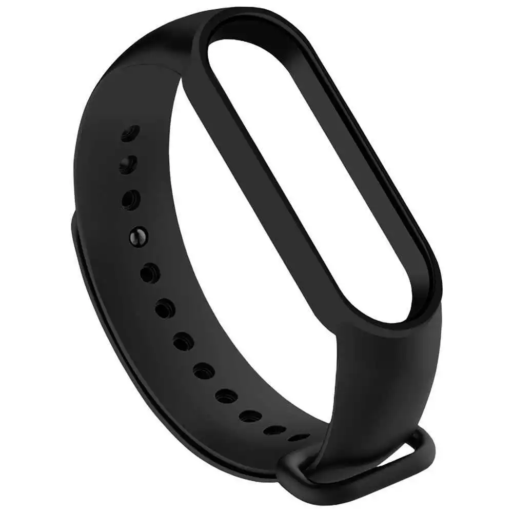 Bracelet de Remplacement Silicone Compatible avec Xiaomi Mi Smart Band 5 6  Noir