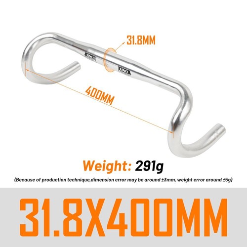 Silver 25.4/26/31.8x380/400/420mm Curved Handlebar Road Bike Bicycle Handle Bar - 第 13/20 張圖片