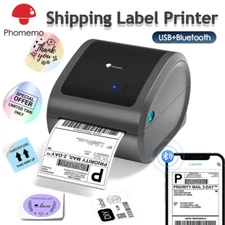 Bluetooth Shipping Label Printer or 4x6 Thermal Paper for Small Business Lot