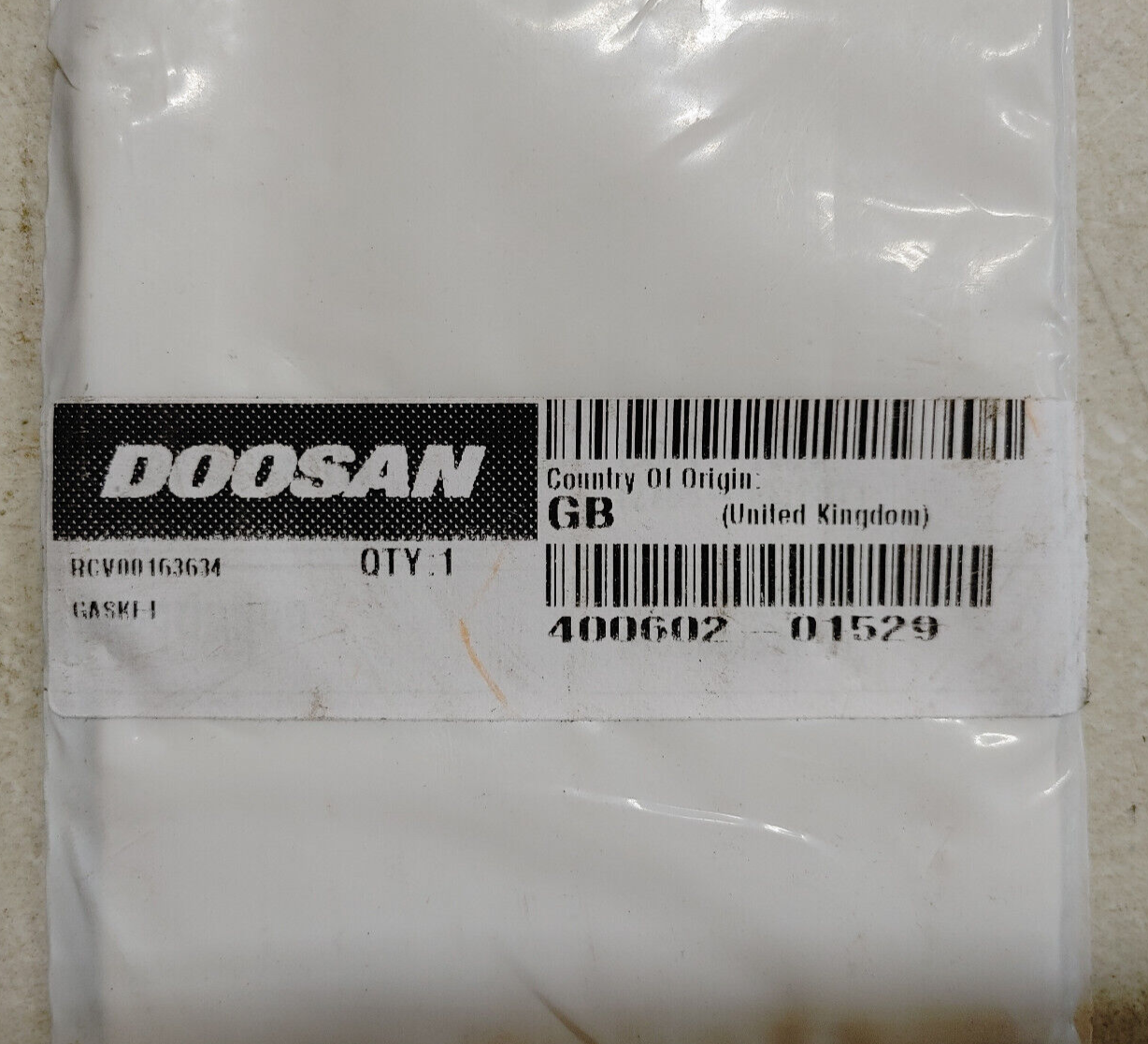 400602 Pin Code Genuine Doosan Gasket 400602-01529, RCV0016364 (GNB) | eBay