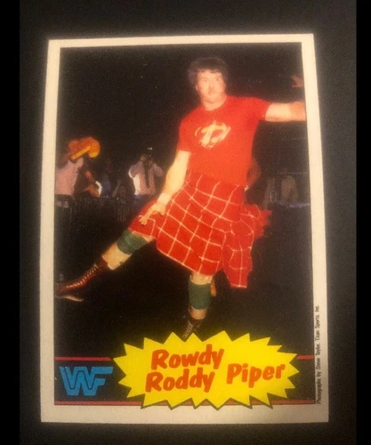 Rowdy Roddy Piper 1985 Topps WWF Wrestling Card #7 Mint
