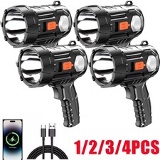 3000000LM Super Bright Solar Rechargeable LED Spotlight Flashlight Searchlight
