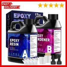 Epoxy Resin Crystal Clear Epoxy Resin Kit No Yellowing No Bubble 17 OZ