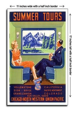 1939 UP & C&NW Summer Tours Out West - 11x17 Poster