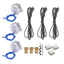 3PCS Synchronous Turntable Motor Electric 7mm Coupling 100-127VAC 50/60Hz 5-6RPM