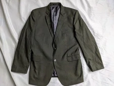 Perry Ellis Portfolio Blazer Mens Size 44R Green Polyester Blend Stretch