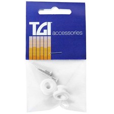 Guitar Strap Buttons, White Plastic, Pack of 2, TGI 4439P