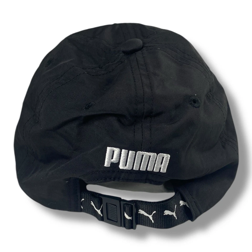 Gorra Puma Gorra Correa Trasera Mujer Negra Rendimiento Atlético Golf Ajustable Foto 3 de 4