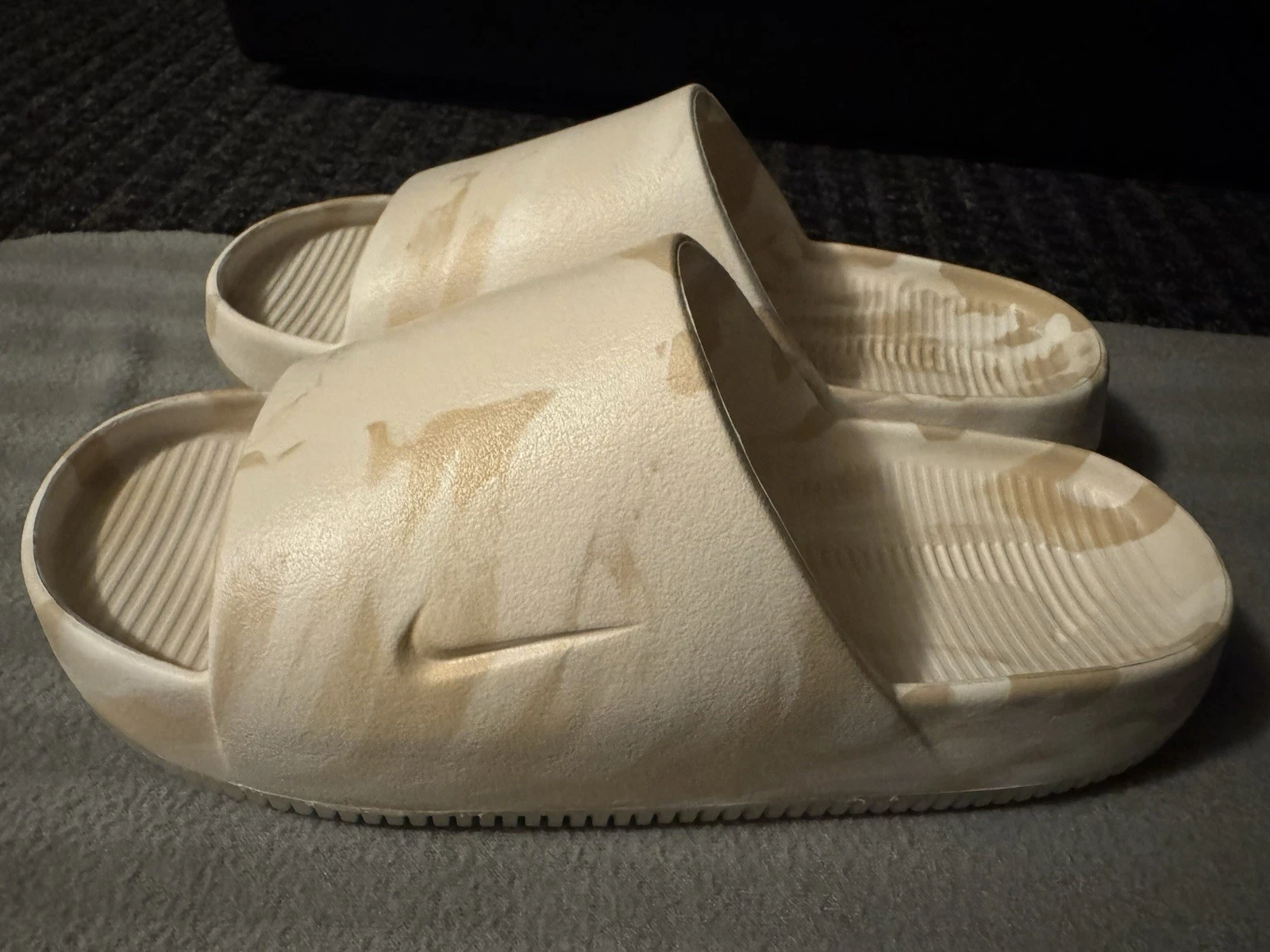 NIKE Sandali Calm Slide Phantom Marble UNISEX Uomo 7 Donna 8