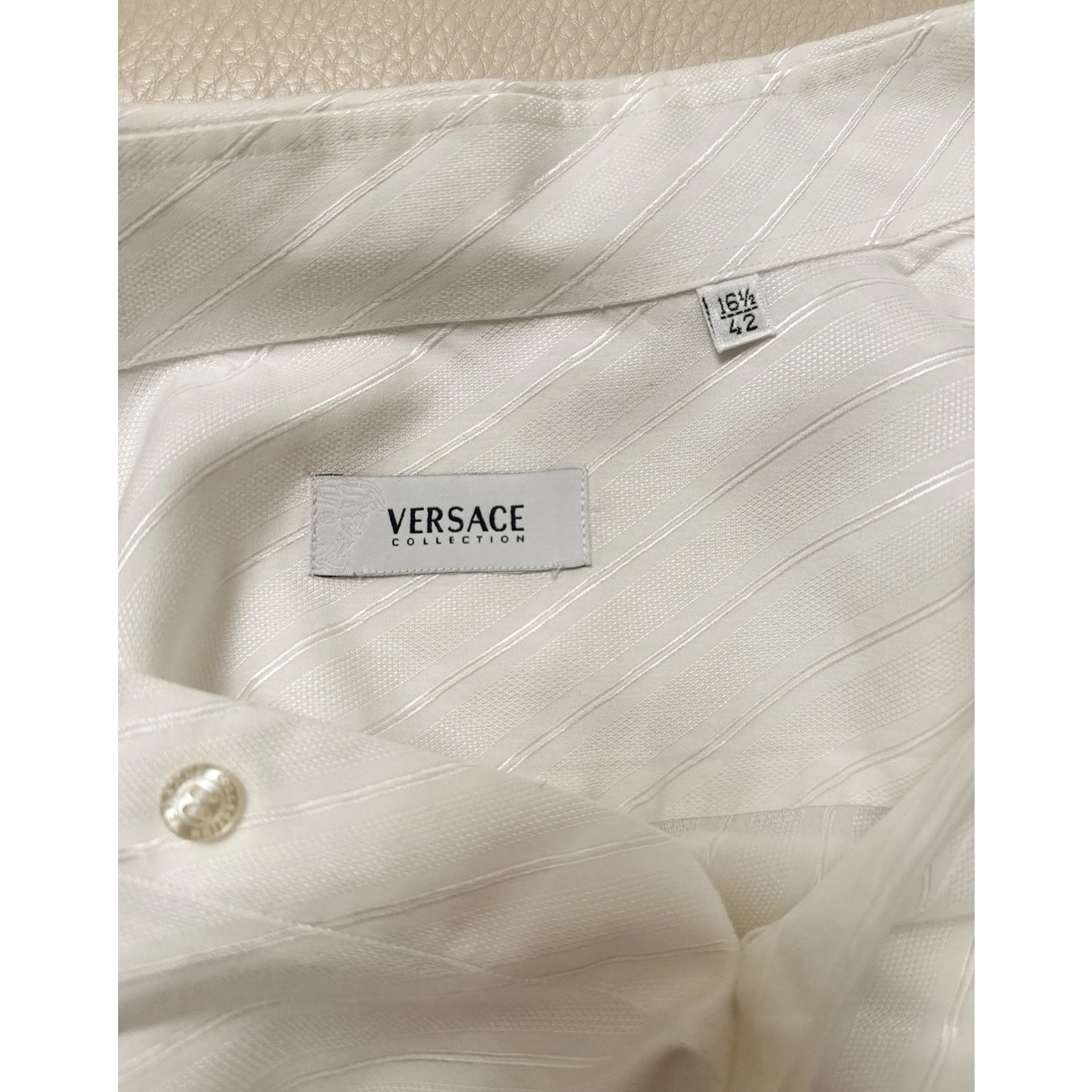 Camicia Versace aderente con bottoni 42 IT taglia L
