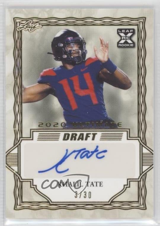 2020 Leaf Ultimate Draft Gold 3/30 Khalil Tate #BA-KT1 Auto 0w8