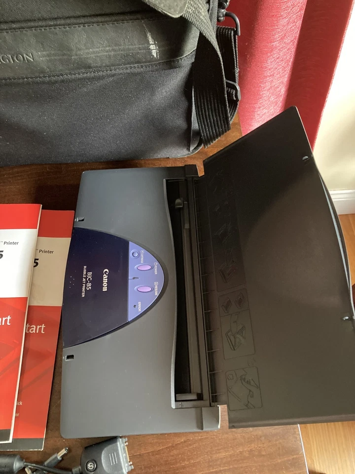 Canon Bubble Jet BJC-85 Portable Printer K10190 W/Power Cord and Case -Powers Up - Image 3 of 4