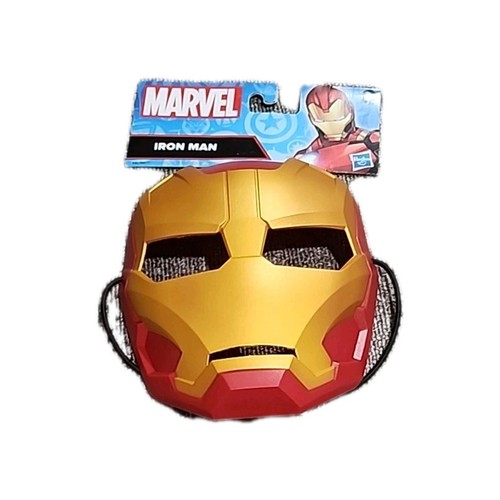 Marvel Iron Man Mask Avengers Plastic Stretchy Strap (NEW 7”h x 6”w)