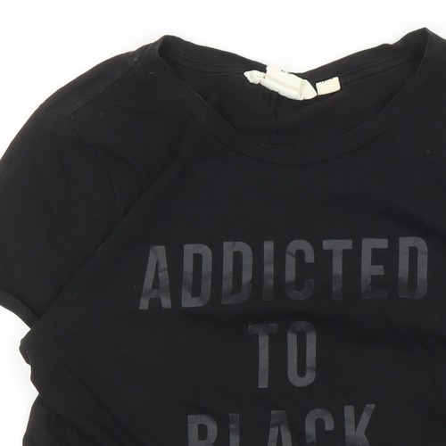 Weekday Damen schwarzes Basic T-Shirt, S, Freizeit Rundhals - Bild 7 von 12