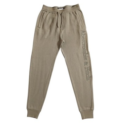 Abercrombie Fitch Jogger Damen XS grün Spellout bestickt A&F Soft Collection