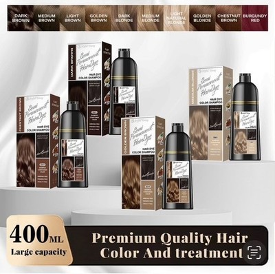 Instant 3 in 1 Hair Dye Shampoo Herbal Ingredients. Ammonia-Free. US Seller.