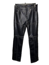 Shinestar Super High Waist Perfect Fit Vegan Leather Pants SZ L NEW