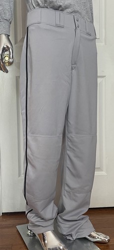 Easton Adult Men's L Baseball Softball Pants Straight Leg Gray Black Stripe - Picture 5 of 10