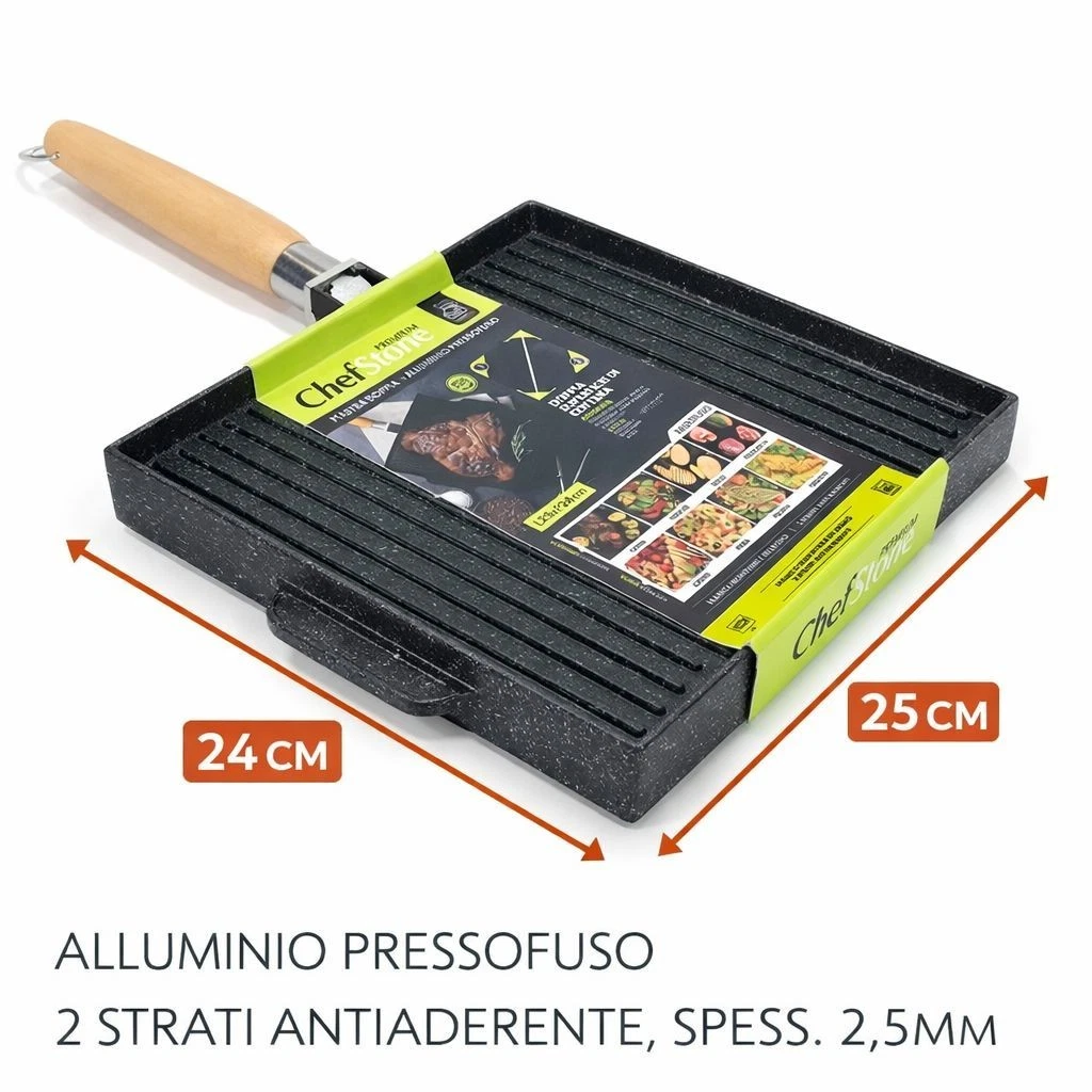 Placa De Asar BBQ Barbacoa Cuadrada Parrilla Antiadherente Placa Grill