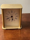 Portfolio by Tiffany & Co. Brass Table Desk Clock - German Made Running