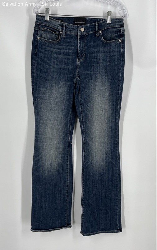 White House Black Market Womens Blue Denim Slim Fit Bootcut Leg Jeans Size 8