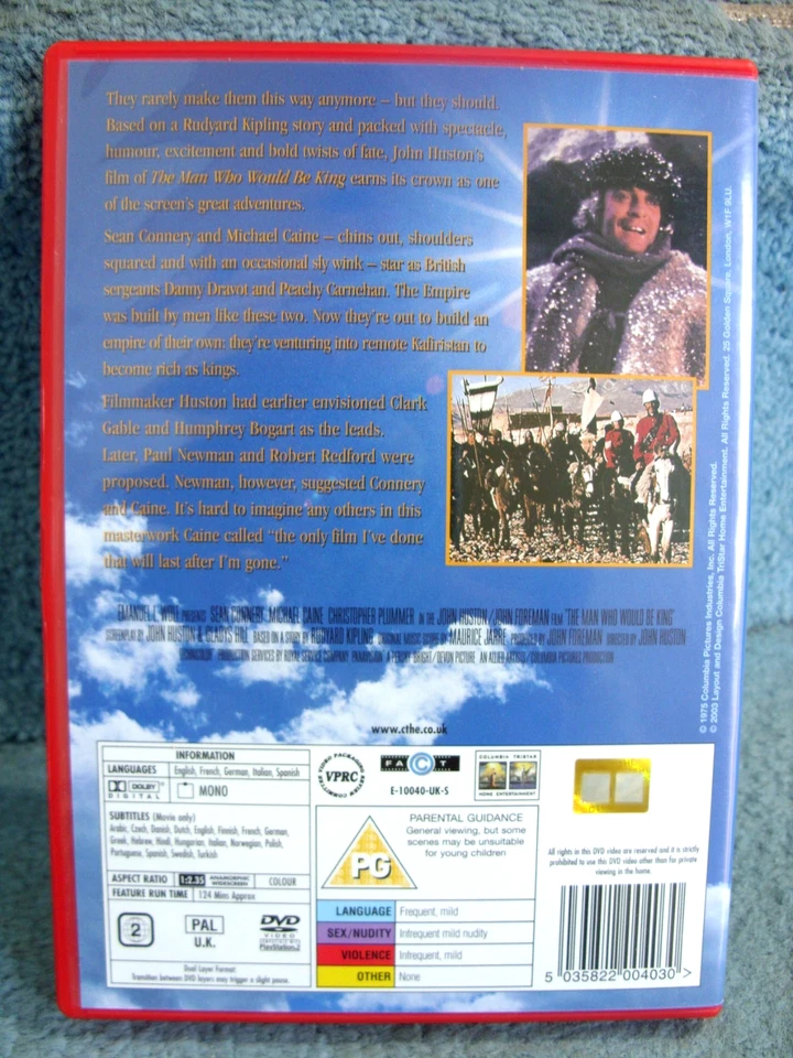 Man Who Would Be King (DVDR2) 1975 Sean Connery 124mins (BARGAIN) - Image 2 of 4