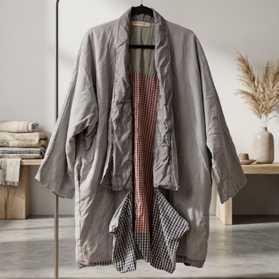 Cocon Commerz PRIVATSACHEN ''Ebenfluss'' Kimono Coat   Organic Cotton & Silk   OS
