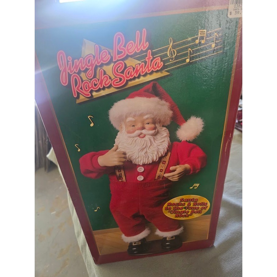 Rock Santa Collectibles Jingle Bell Rock Santa Animated Musical 1998 Vintage