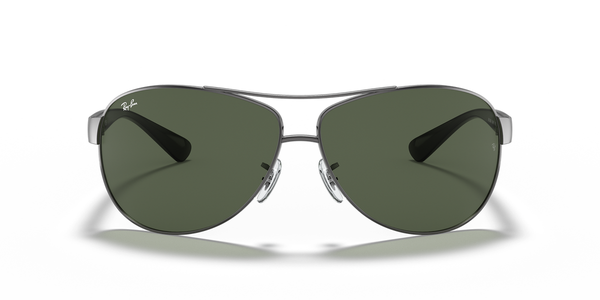 Ray-Ban RB3386 Polished Gunmetal/Dark Green 67 mm Sunglasses