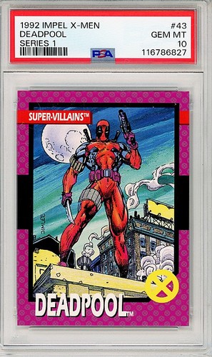 -Raro- 1992 - Deadpool- PSA 10 X-MEN Impel Marvel cómic tarjeta MCU #43