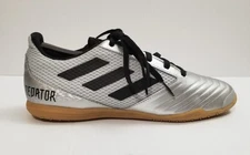 Adidas Predator IN Sala J Mens Sz US 7/EU 40 Silver Indoor Soccer Shoes F35630