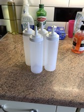 Ice Cream Juice Bottles 4 Plastic Wide Mouth 350 Milligrams Squeeze Container