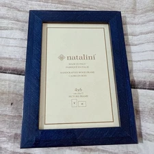 NATALINI Handmade ITALIAN Wooden Picture Frame 4x6" ( 13x18 cm ), Navy Blue, NEW