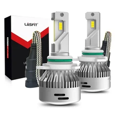 LASFIT LED Headlight Bulbs 16000Lumens Kit 9012 High Low Beam Super Bright White
