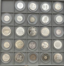 Lotto di 24 monete 1985 e 1986, Mondiali di calcio 1986, Messico, Argento