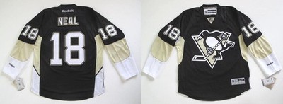 RBK PITTSBURGH PENGUINS JAMES NEAL PREMIER BLACK HOME JERSEY MEDIUM