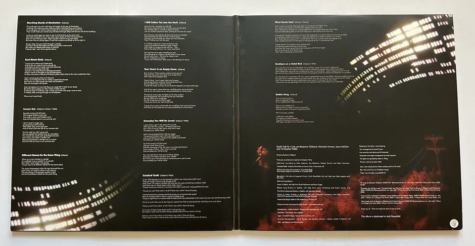 Death Cab for Cutie Plans 2LP 180g Vinyl 2005 Barsuk bark47 Gatefold Indie Rock - Image 2 of 4