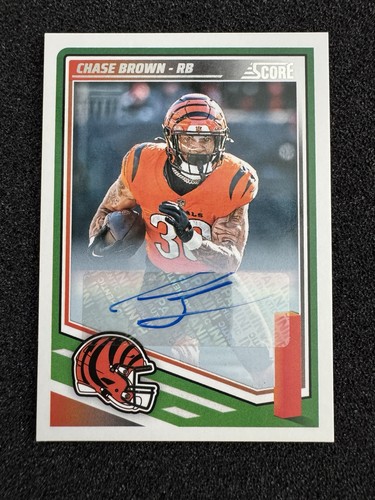 2025 Panini Score Football Chase Brown Base Auto #157
