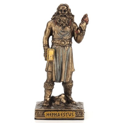 Veronese Design Hephaestus Resin Miniature Figurine Hand Painted Bronze Finish