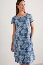 Seasalt Women's River Cove Dress Sea Flower Dark Voyage