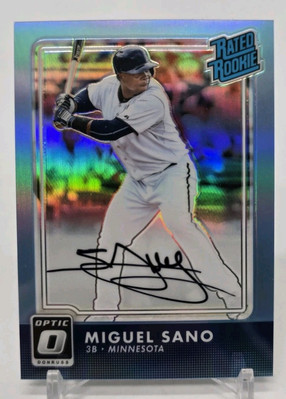 2016 Donruss Optic MIGUEL SANO Rated Rookie RC Auto Carolina Blue /35 Minnesota