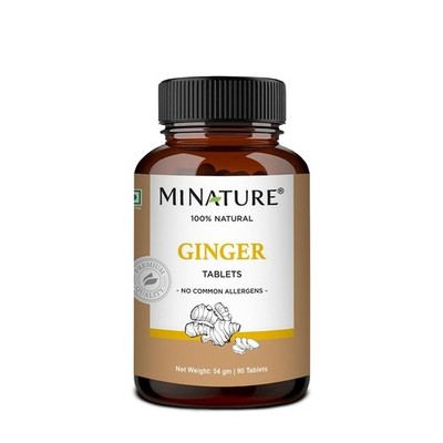 mi nature Ginger Tablets 90 Tablets (Zingiber officinale) | Sonth | 90 Tablets